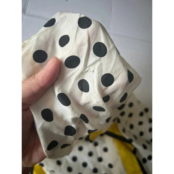 Carolina Herrera long rectangular Polka Dots 100%silk scarf - Picture 9 of 12
